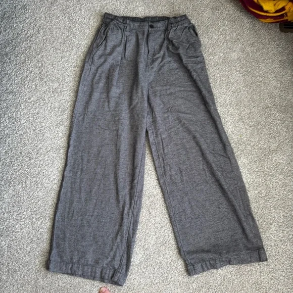 Aerie Anytime high waisted trousers size large long 100% cotton - Picture 3 of 5